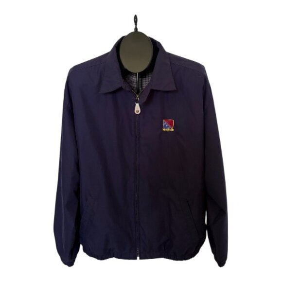 Vintage Chaps Ralph Lauren Lightweight Jacket Windbreaker Men's L Navy Full Zip - Picture 1 of 9